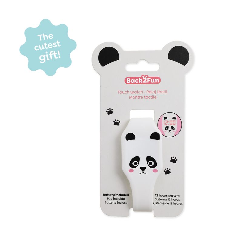 8422593132845-Montre panda Back2Fun - design kawaii en silicone - affichage 12 h - pile incluse--3