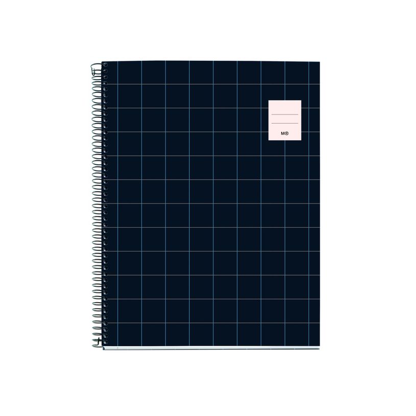 8422593043561-Cahier Miquelrius A5 noir - 100 feuilles 70 g/m² - quadrillé 5×5 - spirale - microperforé 2 trous - pour les--0