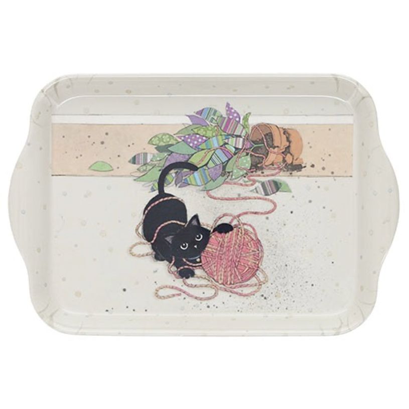 3700572784755-Kiub - Plateau melamine pm bug art chaton pelote--0