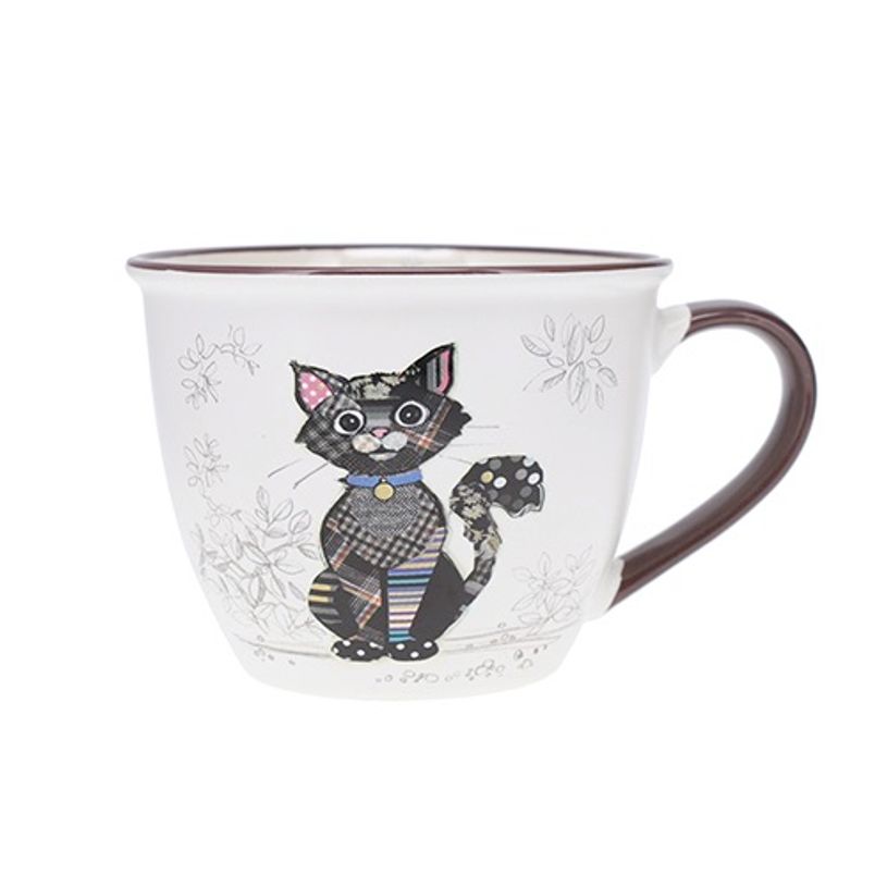 3700572779362-Kiub - Mug bol tasse 550 ml kooks chat noir porcelaine blanc--0
