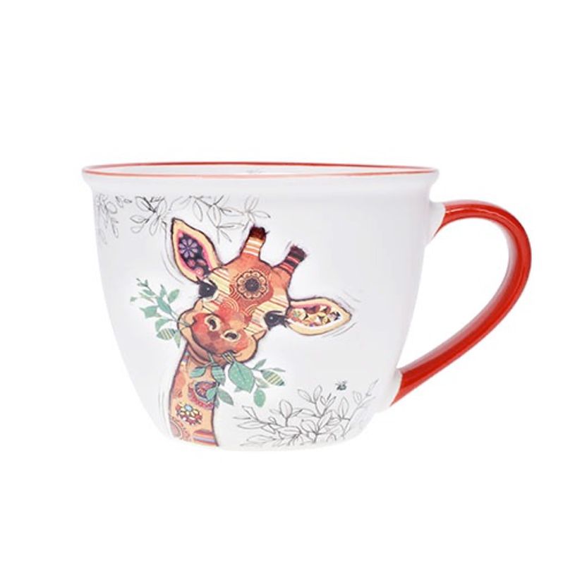 3700572807805-Kiub - Bol timbale a anse girafe 550ml - Collection kooks porcelaine--0