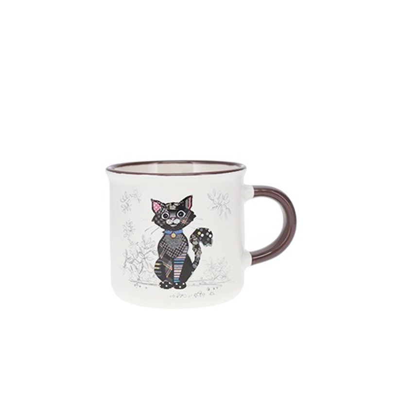 3700572779430-Kiub - Mug bol tasse 125 ml kooks chat noir porcelaine blanc--0