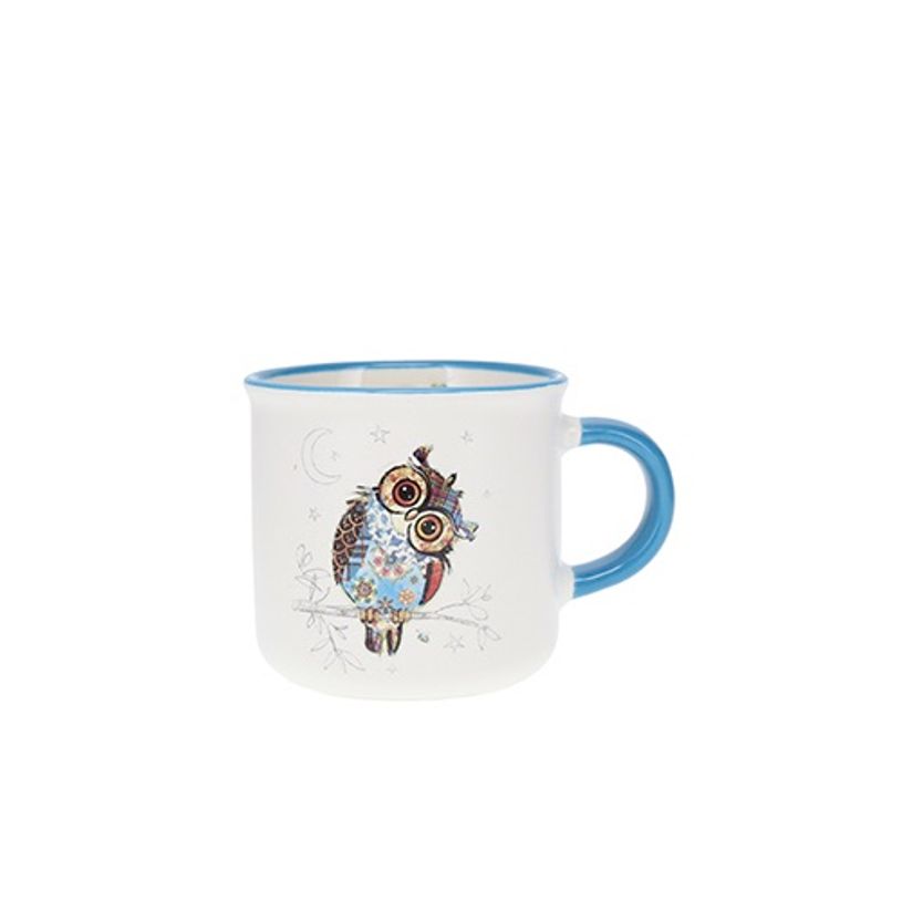 3700572779461-Kiub - Mug bol tasse 125 ml kooks chouette porcelaine blanc--0