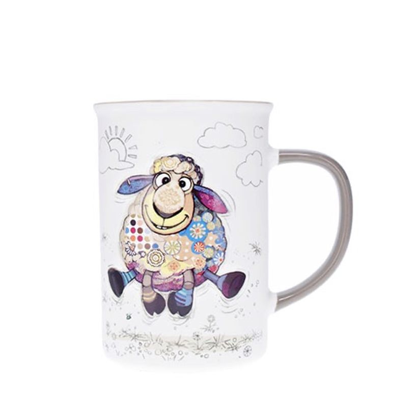 3700572808109-Kiub - Mug timbale droit mouton 360ml - Collection kooks porcelaine--0