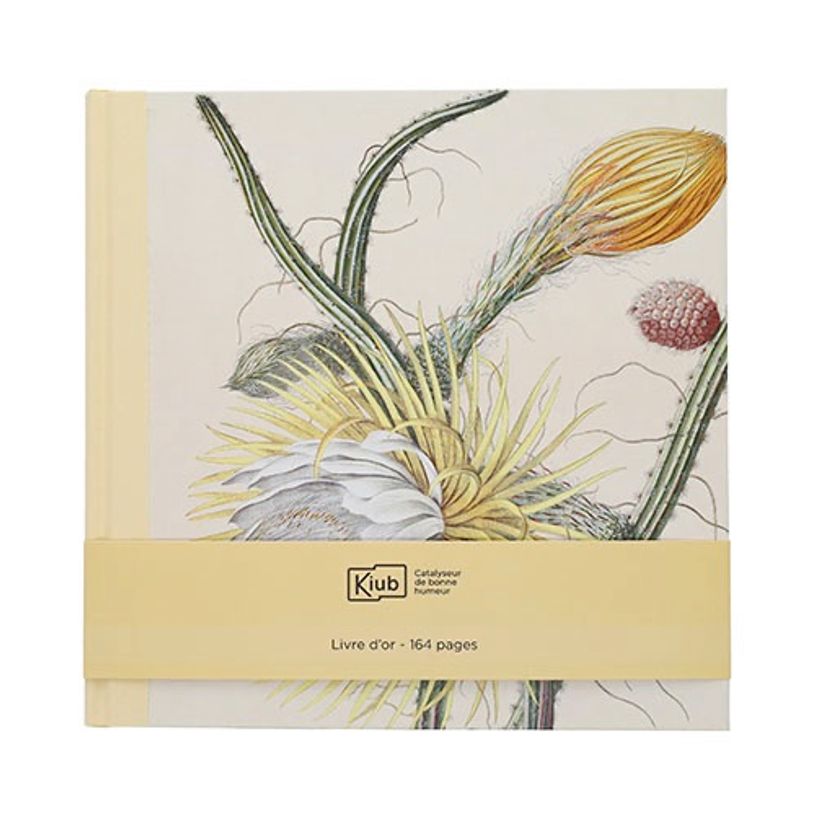 3700572808796-Kiub - Livre d or fleurs jaune 21,5x21,5 - Collection encyclopedia par dyb--0