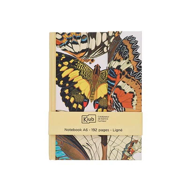 3700572809083-Kiub - Note book a6 papillon jaune 29,7x21 - Collection encyclopedia par dyb--0
