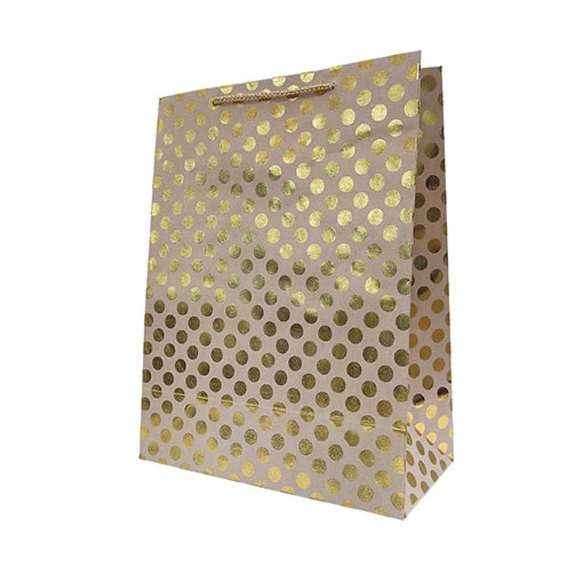 3700572796079-Kiub - Sac - Cadeau gm - Kraft pois dore--0