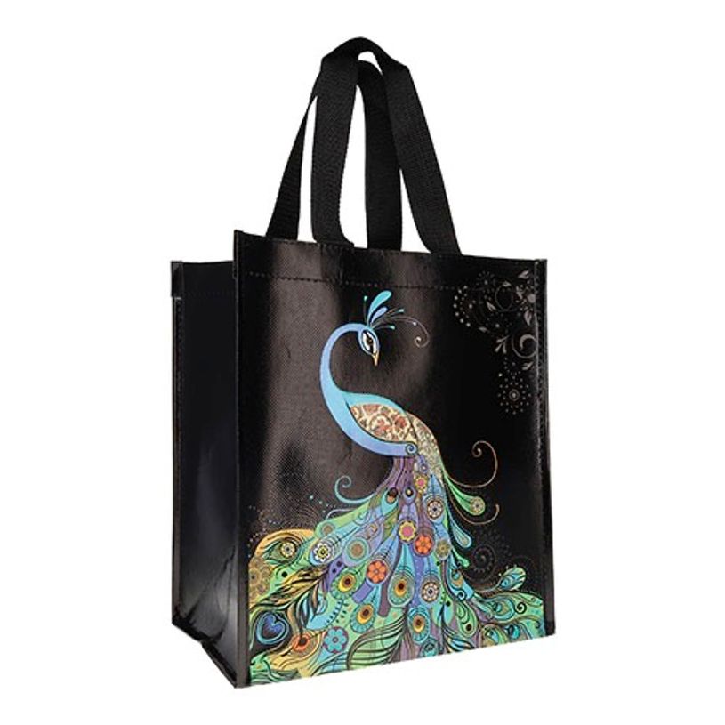 3700572809755-Kiub - Cabas de courses paon 29,5x26x16,5 - Collection bug art recycle jewels--0