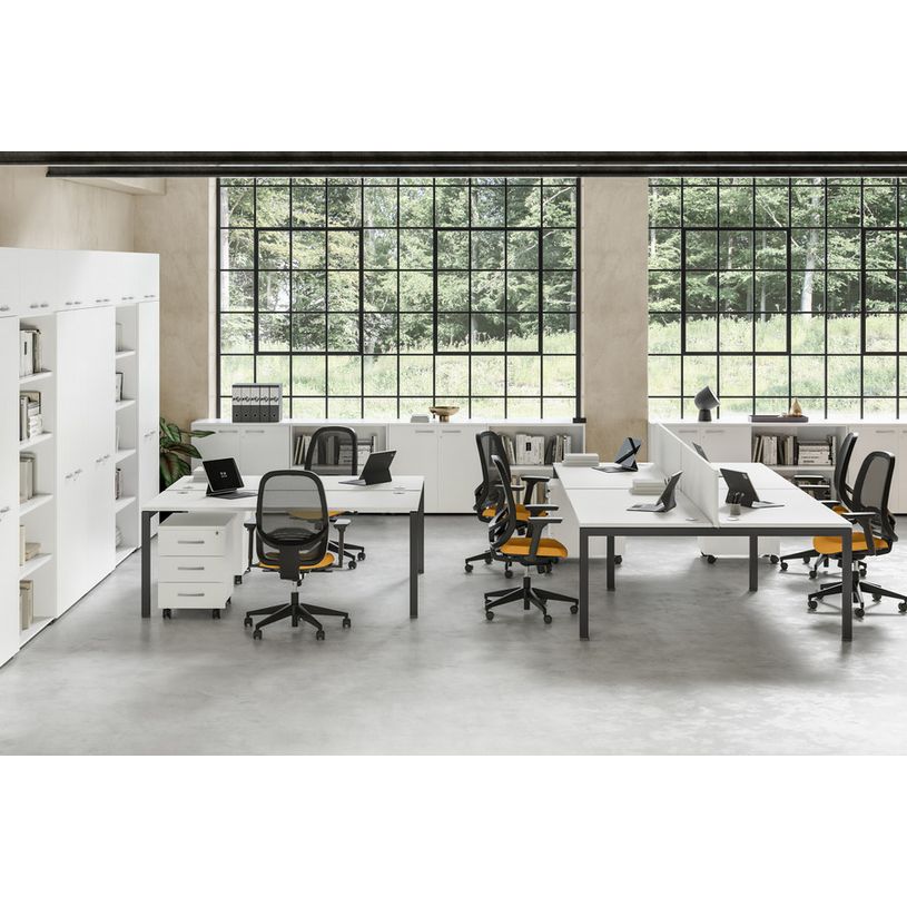 0404052255058-Bureau bench Trend - L180 - sans panneau de séparation - plateau imitation hêtre--1