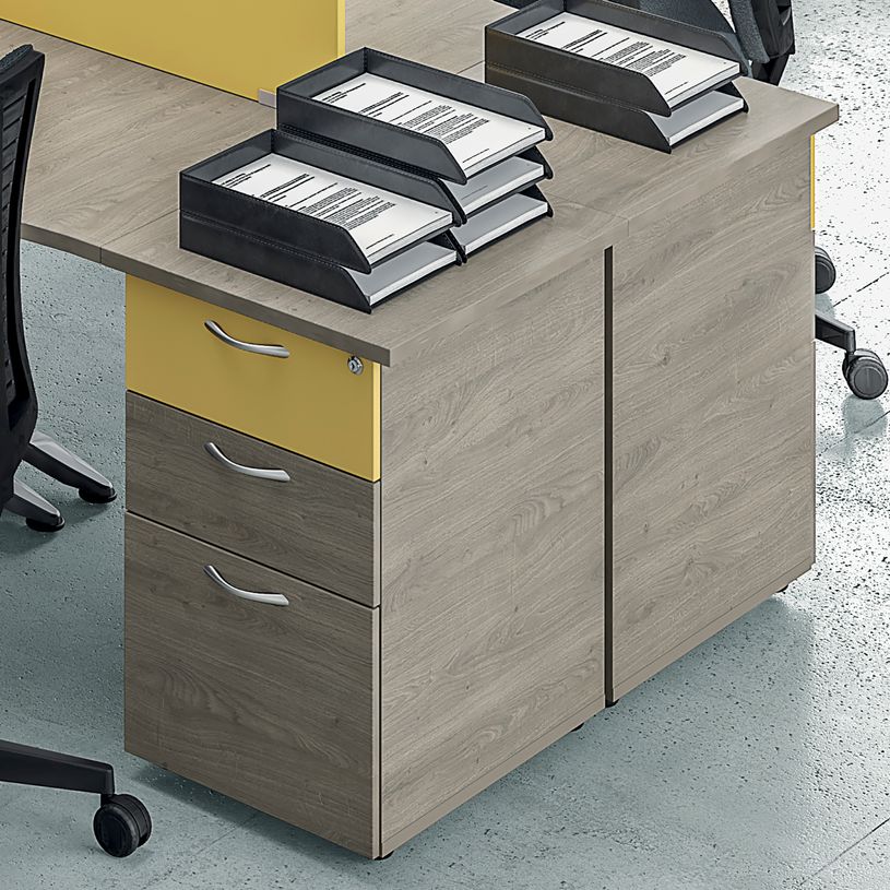 3253310133433-Caisson mobile INEO JET UP Bureau Vallée - L43xH56xP60 cm - 3 Tiroirs dont 1 personnalisable obligatoire - fa--1