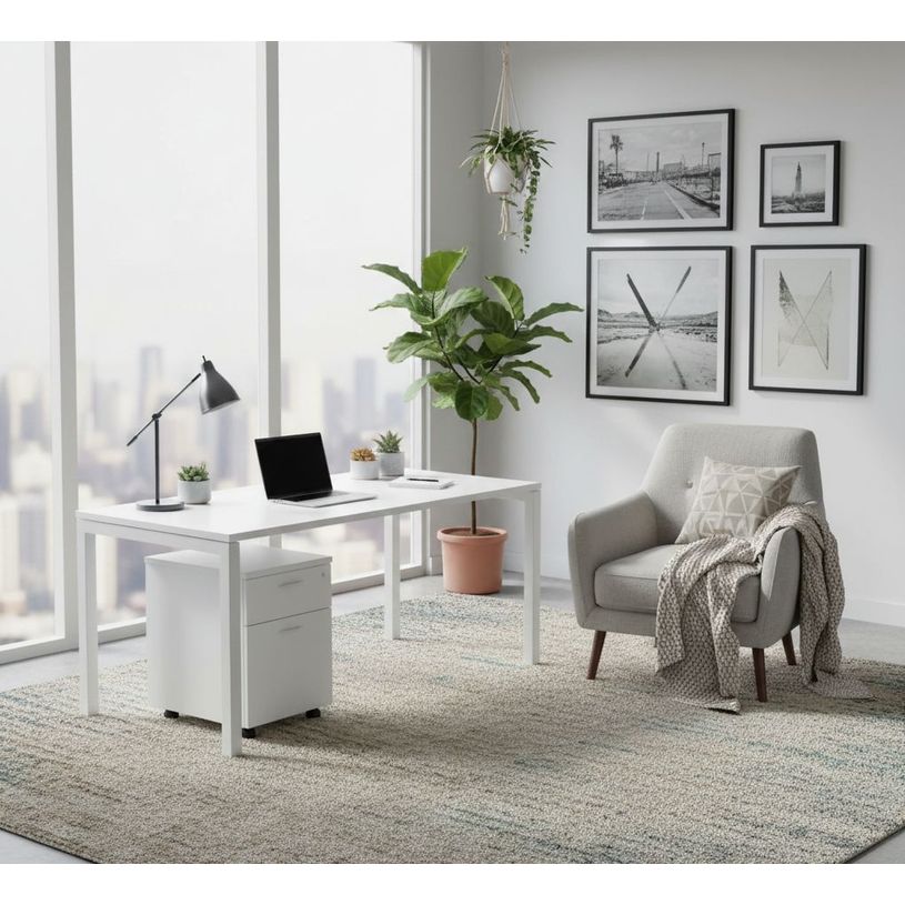 2012349515327-Caisson mobile - 2 tiroirs dont 1 dossier suspsendu - déjà monté - fermeture centralisée - avec plu--1