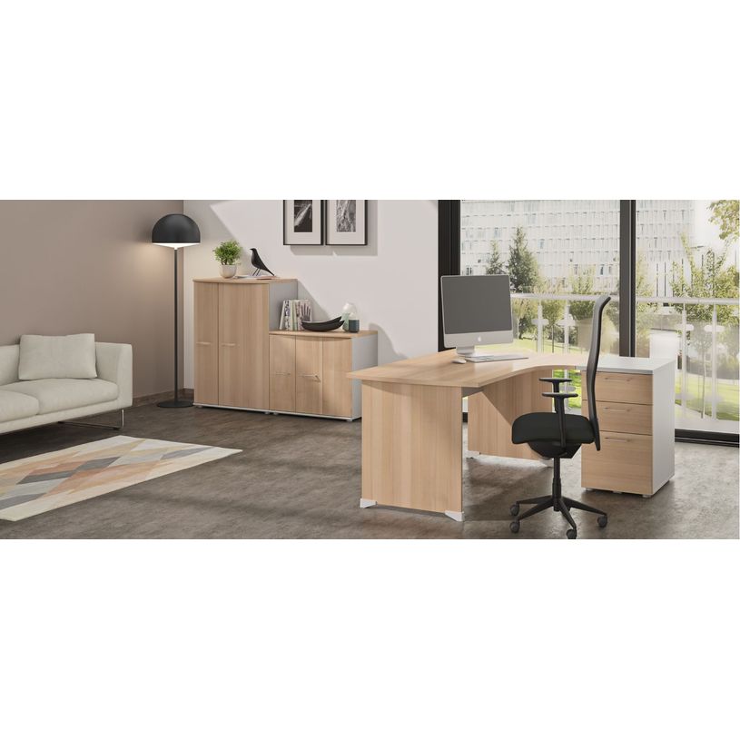 3483600784599-Gautier office JAZZ+ - Pedestal - 3 cajones - madera aglomerada - verde haya--1