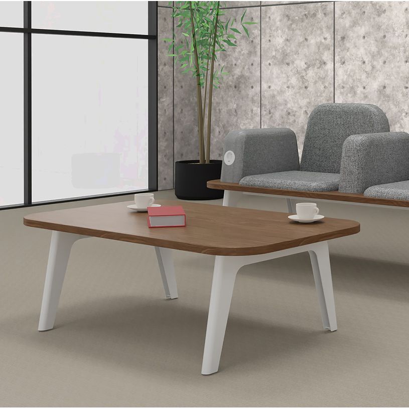 3253310179677-Table basse ILO - L114xP67xH39 cm - pieds blanc - finition chêne clair--1