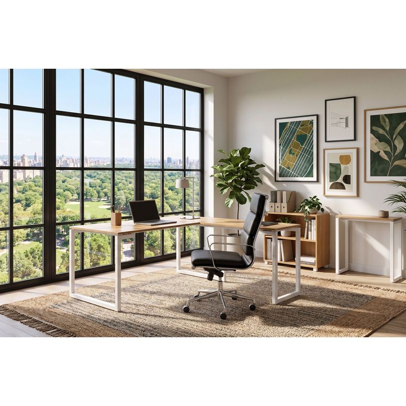 3483600215802-Retour direct pour bureau SUNDAY - L99 x H73 x P45 - Chêne--1