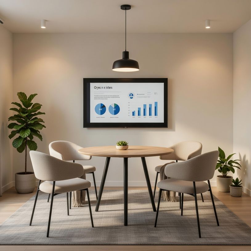 2012349511091-Table ronde - H74,4 cm - 80 cm - 3 pieds noir - plateau imitation chêne--1