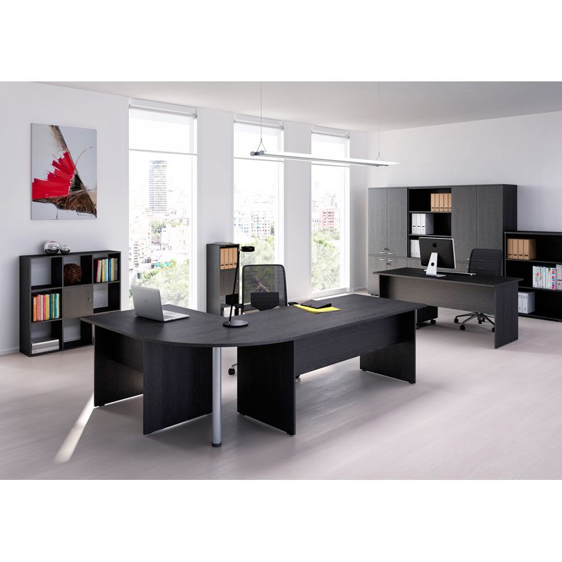 0404052254518-Angle de liaison à 90° pour Bureau Trend - pied alu - plateau imitation frêne noir--1