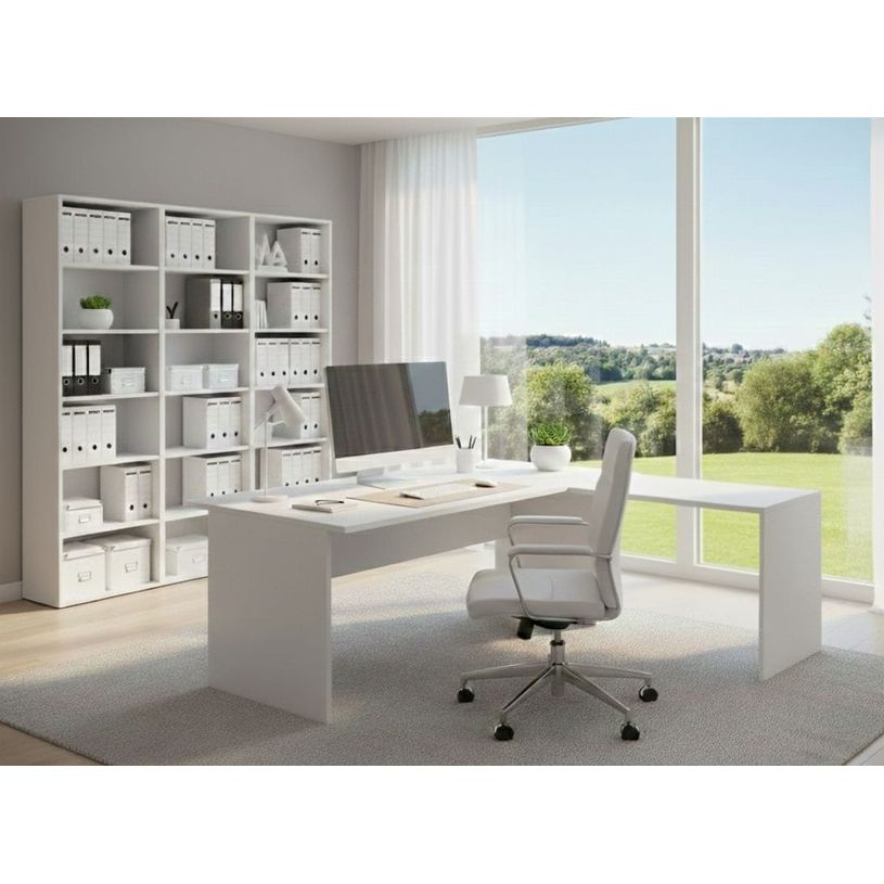 0404052258134-Retour direct pour Bureau Trend pieds panneau - L80 - plateau gris--1