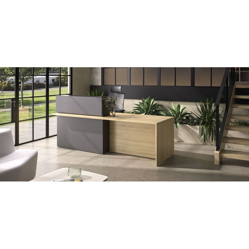 3483601119154-Banque d'accueil droite ZOOM - L120 cm - chêne bocage--1