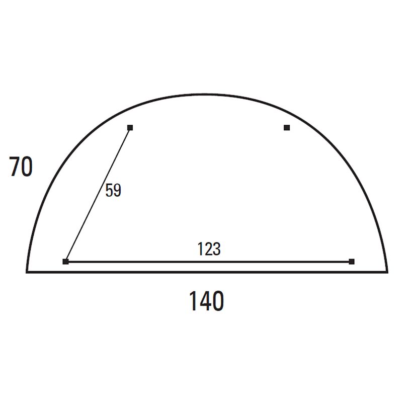 3253310154889-Table de réunion Demi-lune - 140 x 70 cm - Pieds carrés anthracite - imitation érable--2