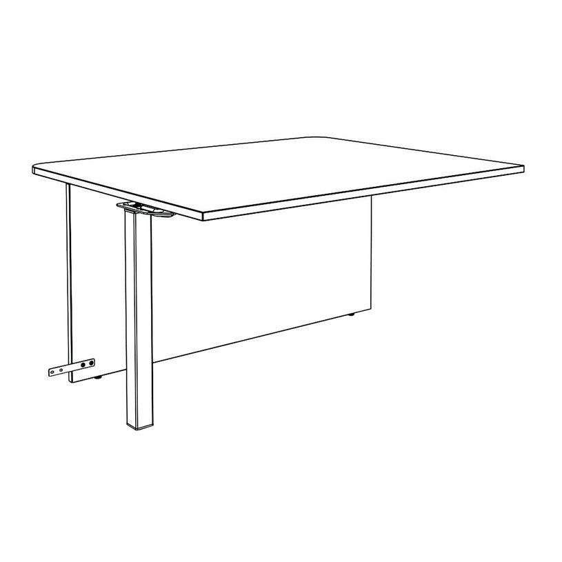 3253310313637-Banque d'accueil Module intermédiaire PMR OLA - L140 x H72,5 x P115 cm - structure blanc perle, platea--2
