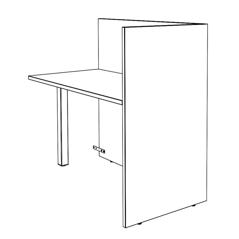 3253310205451-Banque d'accueil Retour direct haut OLA - L122,5 x H112 x P62,5 cm - structure carbone, plateau chêne --2