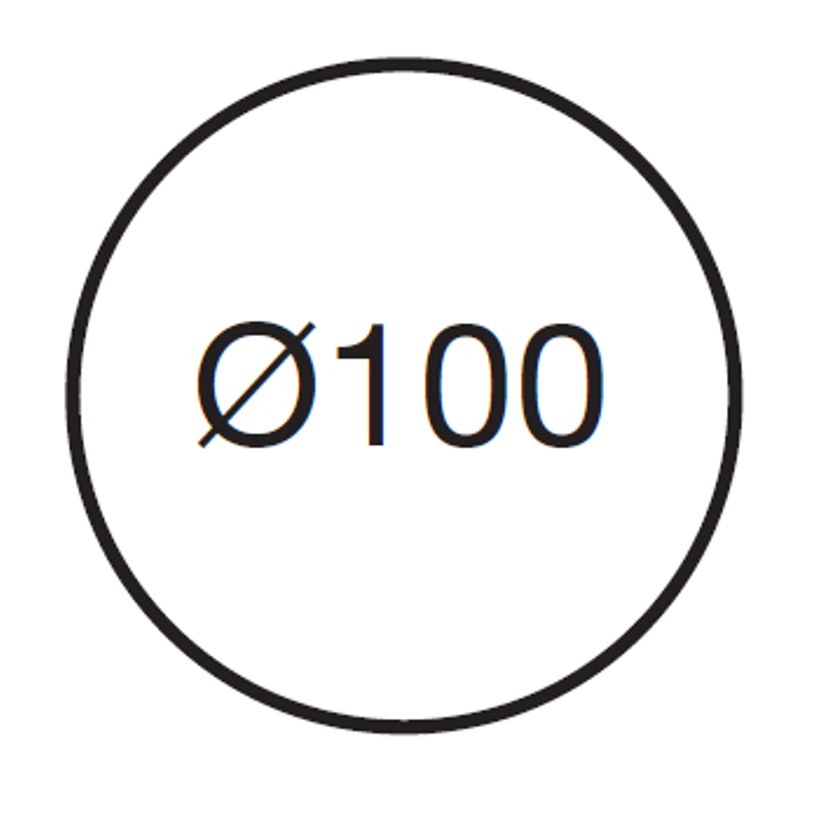 3253310171244-Table de réunion ronde - diam 100 cm - pieds tulipe anthracite - plateau imitation chêne gris--2