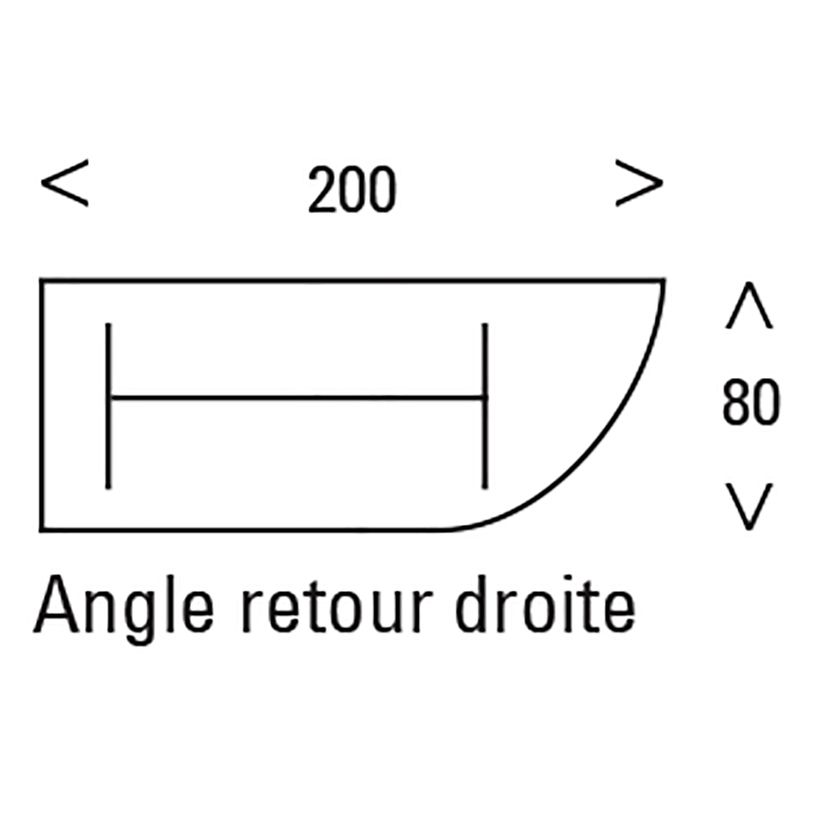 3253310171596-Table de réunion abattantes angle à droite - L200 x P80 cm - pied blanc - plateau imitation érable--4