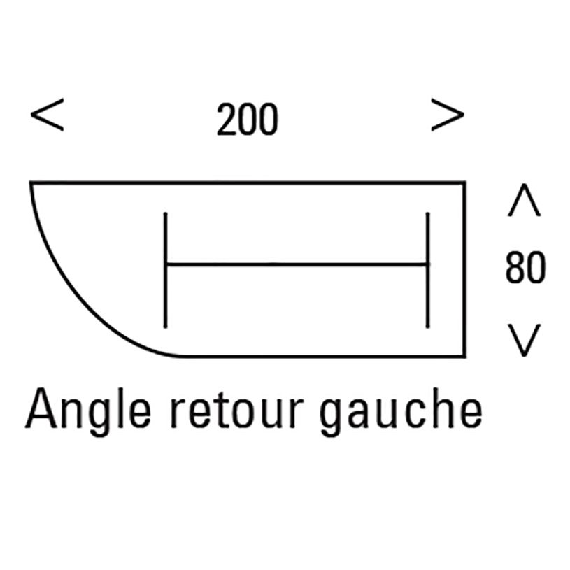 3253310160477-Table de réunion abattantes angle à gauche - L200 x P80 cm - pied blanc - plateau imitation hêtre--4