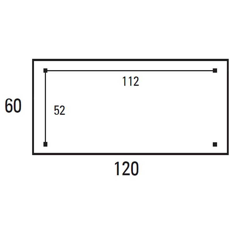 3253310129740-Table de réunion rectangulaire - 120 x 60 cm - Pieds carrés aluminium - imitation érable--2