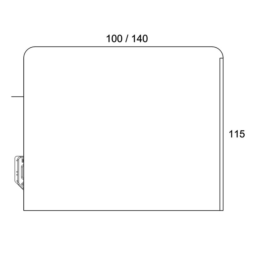 3253310460768-Banque d'accueil Module d'extrémité PMR OLA - L100 x H72,5 x P115 cm - structure carbone, plateau bla--3
