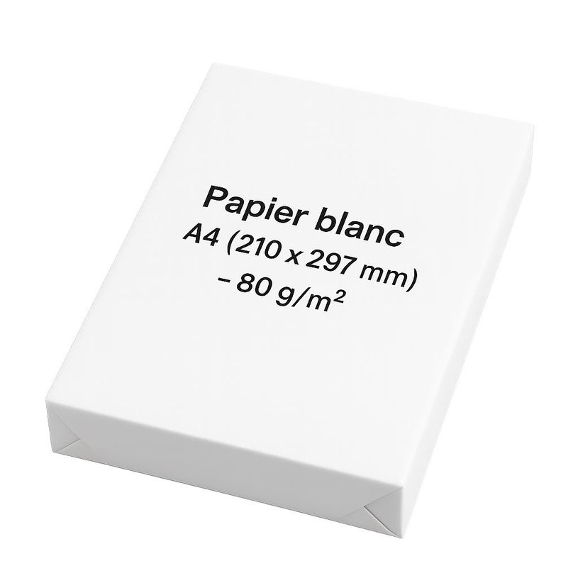 3141728704010-Papier blanc - A4 (210 x 297 mm) - 80 g/m² - 500 feuilles--0