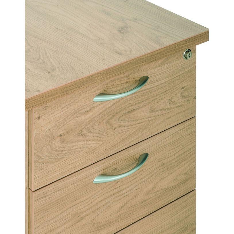 3253310175730-Caisson mobile IDRA/DUAL - L43 x H56 x P60 cm - 3 Tiroirs - Imitation Erable--1