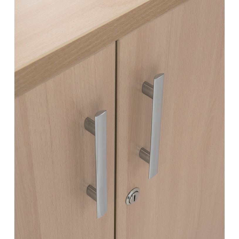 3253310270534-Armoire basse EXPRIM/LOFTER/LEVEL - H72 x L80 x P47 - 2 portes - Corps Blanc perle - Dessus et portes i--2