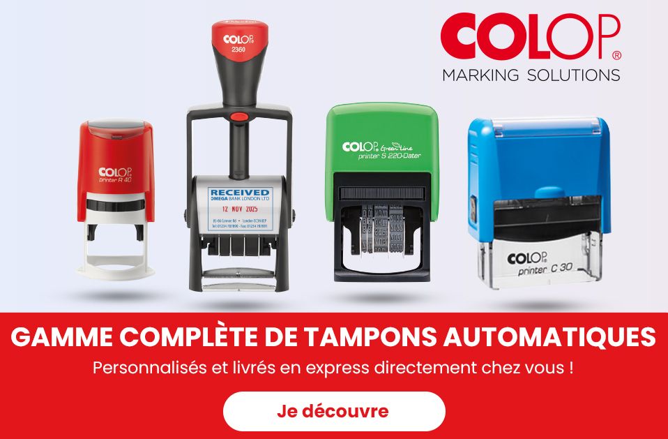 Gamme complète de tampons automatiques