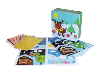 Apli - Jeu de gommettes renne - kit de travaux créatifs