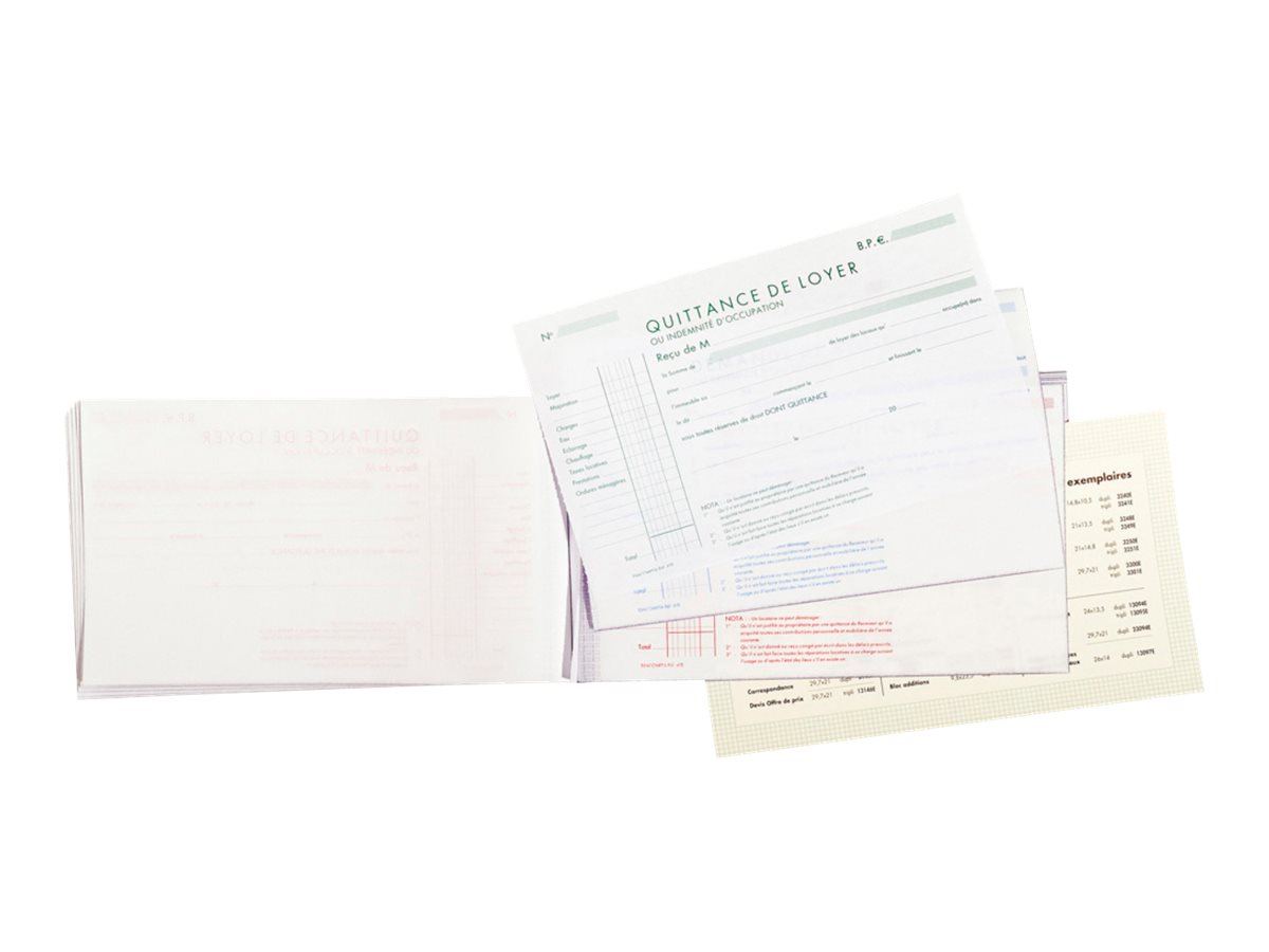 Exacompta Kit Bail Location Non Meublée + Carnet Quittances Loyer - Modèle Autocopiant 50 Feuillets