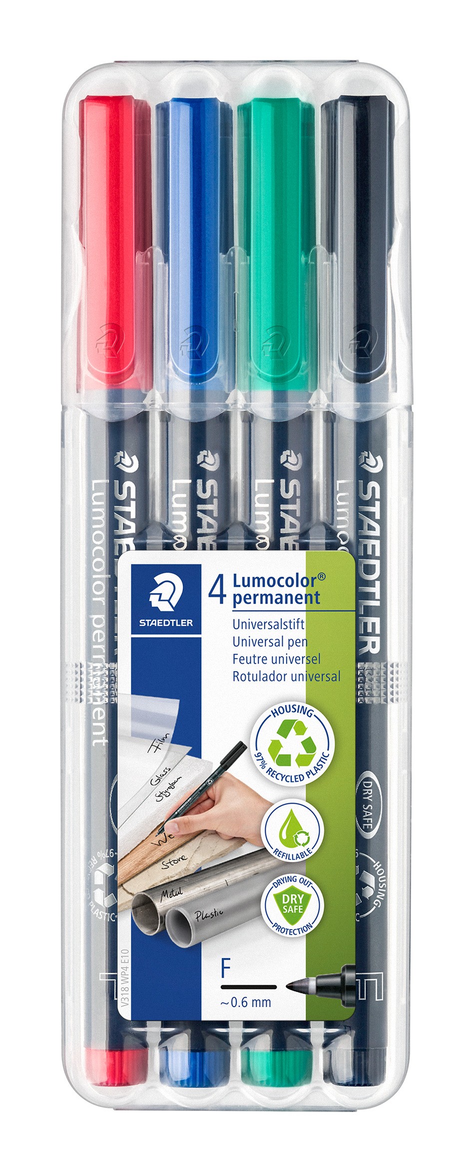 SHARPIE Lot de 4 marqueurs permanents - Pointe fine - Couleurs standard SHARPIE Lot de 4 marqueurs permanents - Pointe fine - Couleurs standard