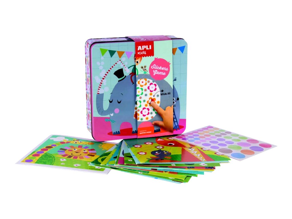 Apli Kids - Boîte métallique jeu de gommettes - éléphant