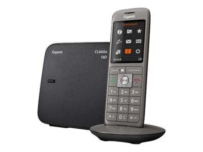 Gigaset CL660A - téléphone sans fil - avec répondeur - anthracite