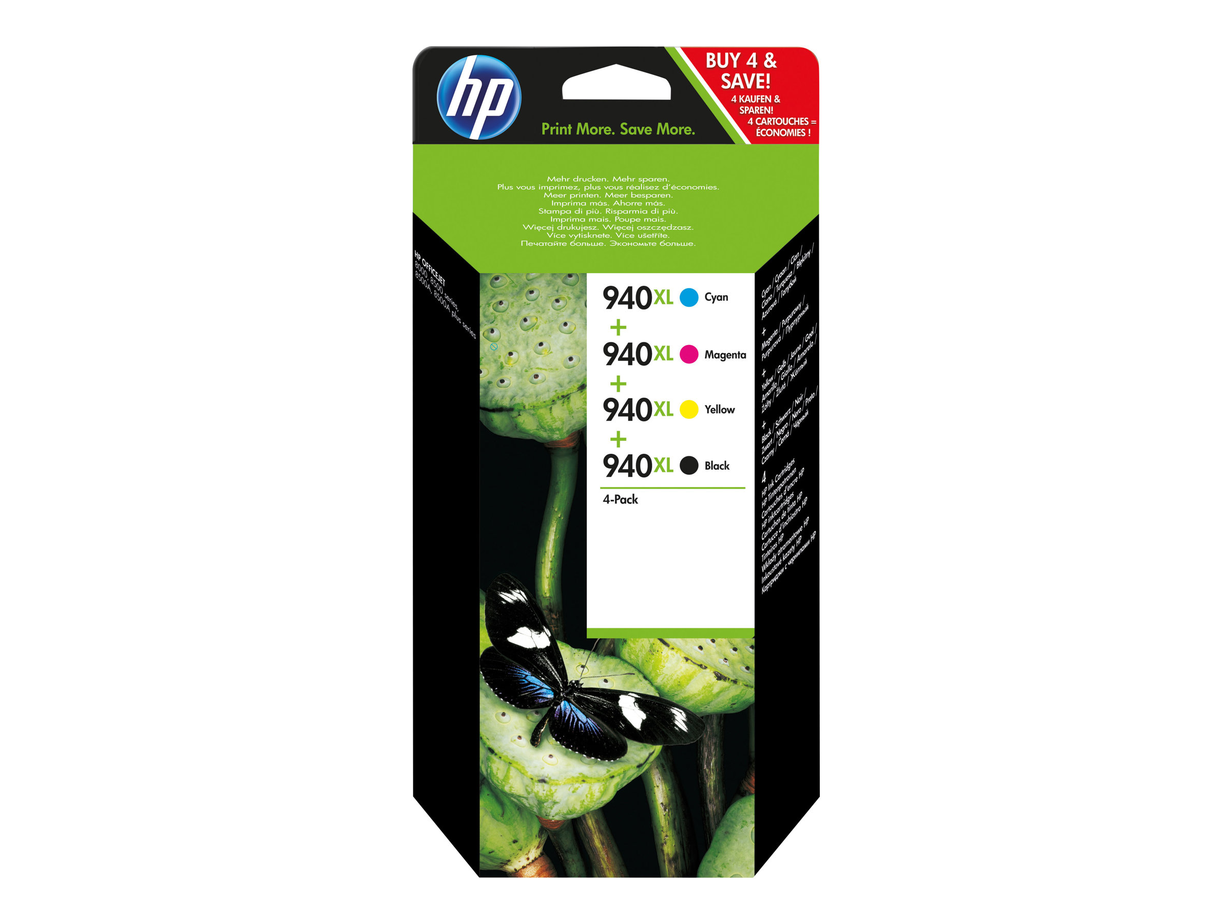 HP 940XL - Pack de 4 - noir, cyan, magenta, jaune - cartouche d'encre originale