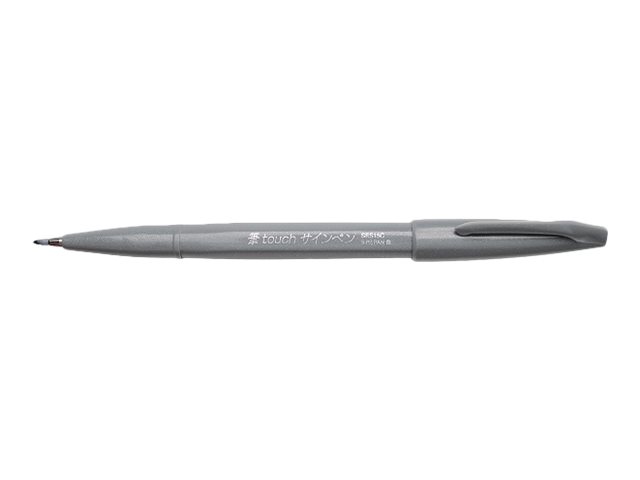 Pentel - Feutre pinceau à pointe souple - gris