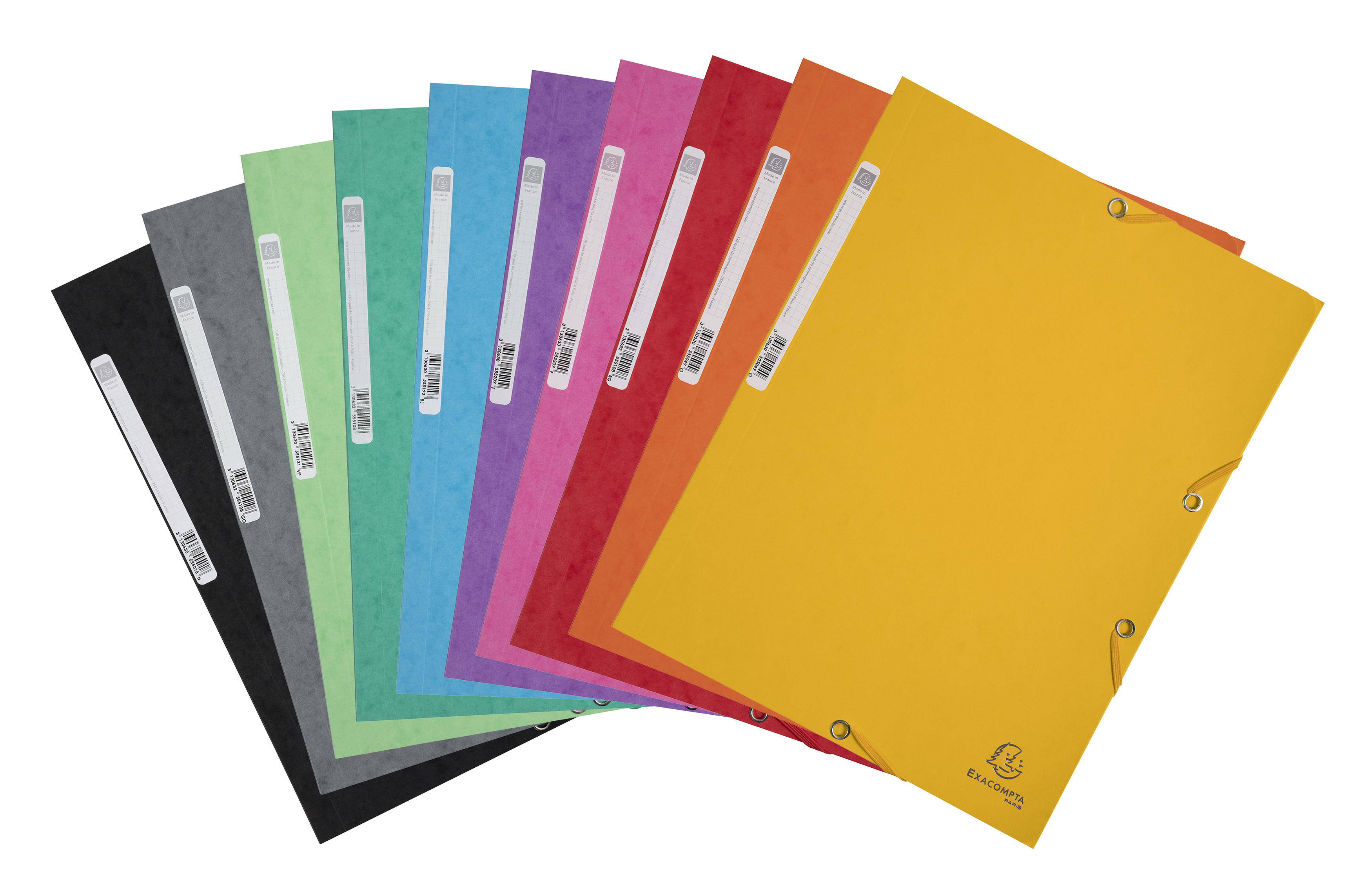 Exacompta - Réf. 54129E - Carton de 8 trieurs dos agrafé - avec élastiques - 12 compartiments Exacompta - Réf. 54129E - Carton de 8 trieurs dos agrafé - avec élastiques - 12 compartiments