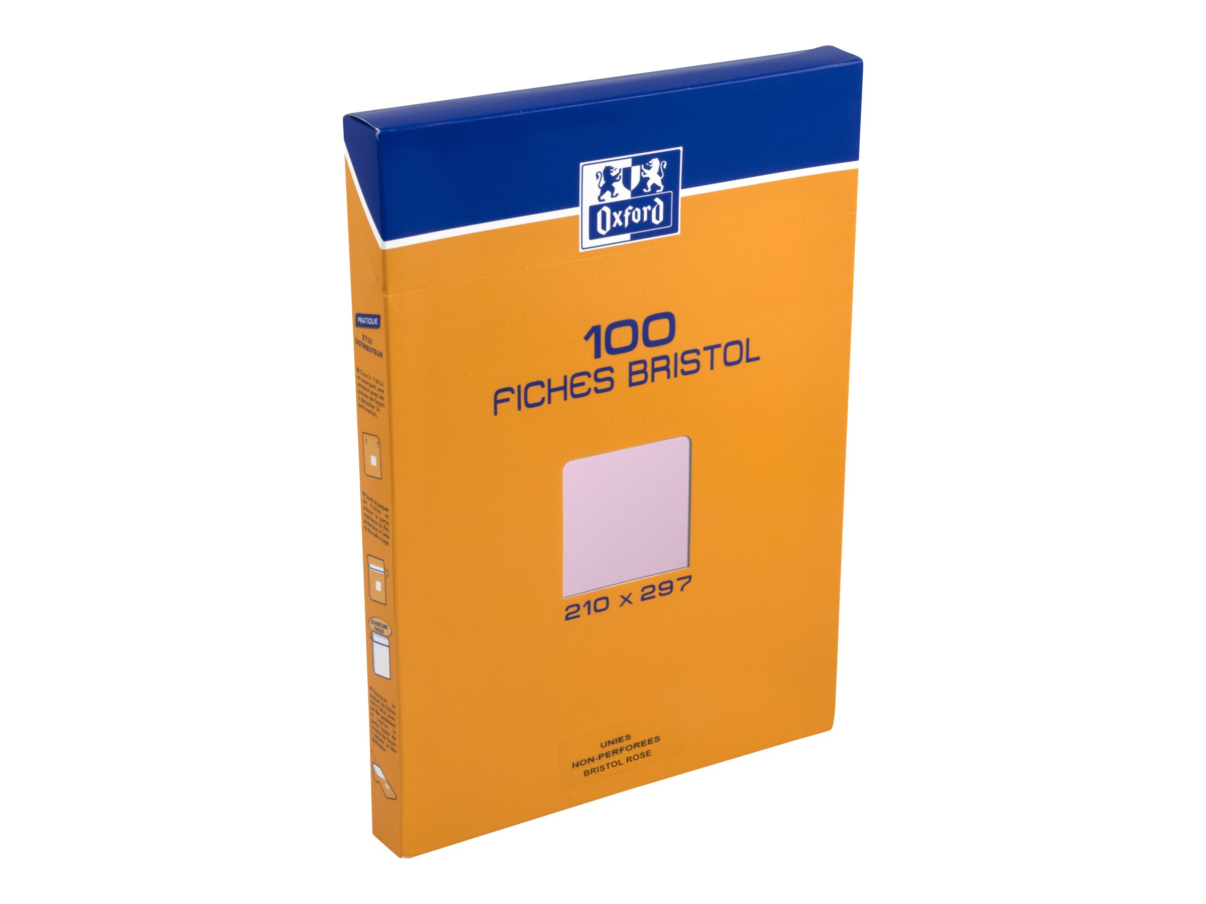 OXFORD Boîte distributrice 100 fiches bristol perforées format