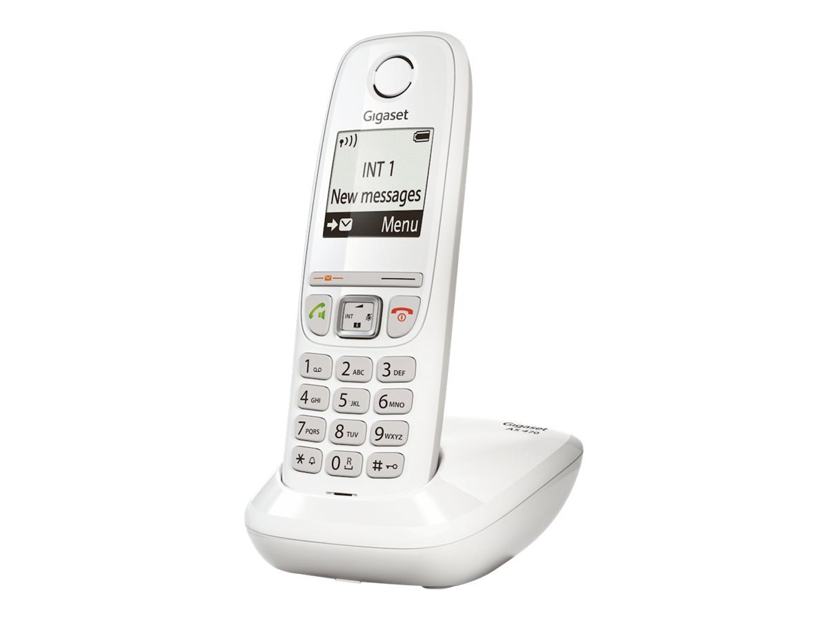 Gigaset AS470 - téléphone sans fil - blanc