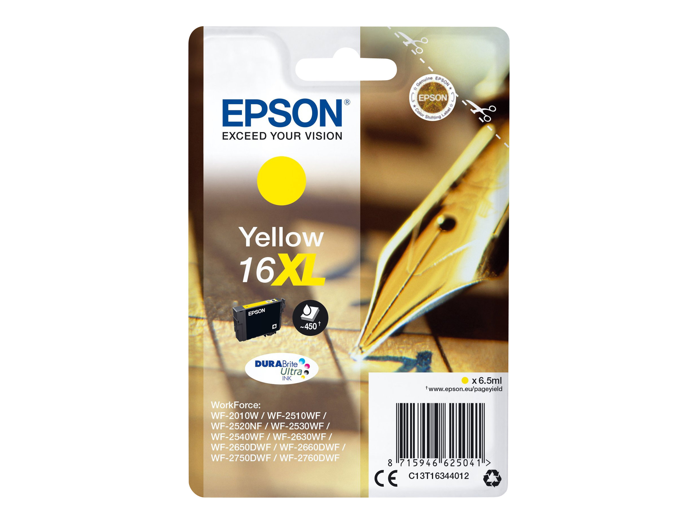 Epson 16XL Stylo Plume - jaune - cartouche d'encre originale