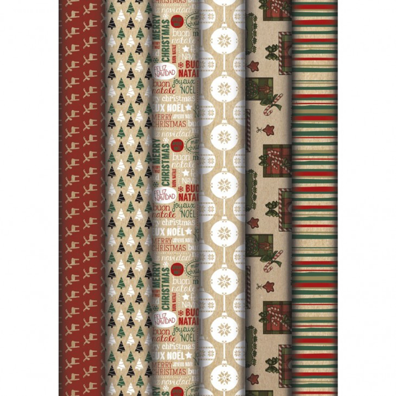 Papier Cadeau Argenté Motif éventails – Boîte De 250 Feuilles – Haute Papier