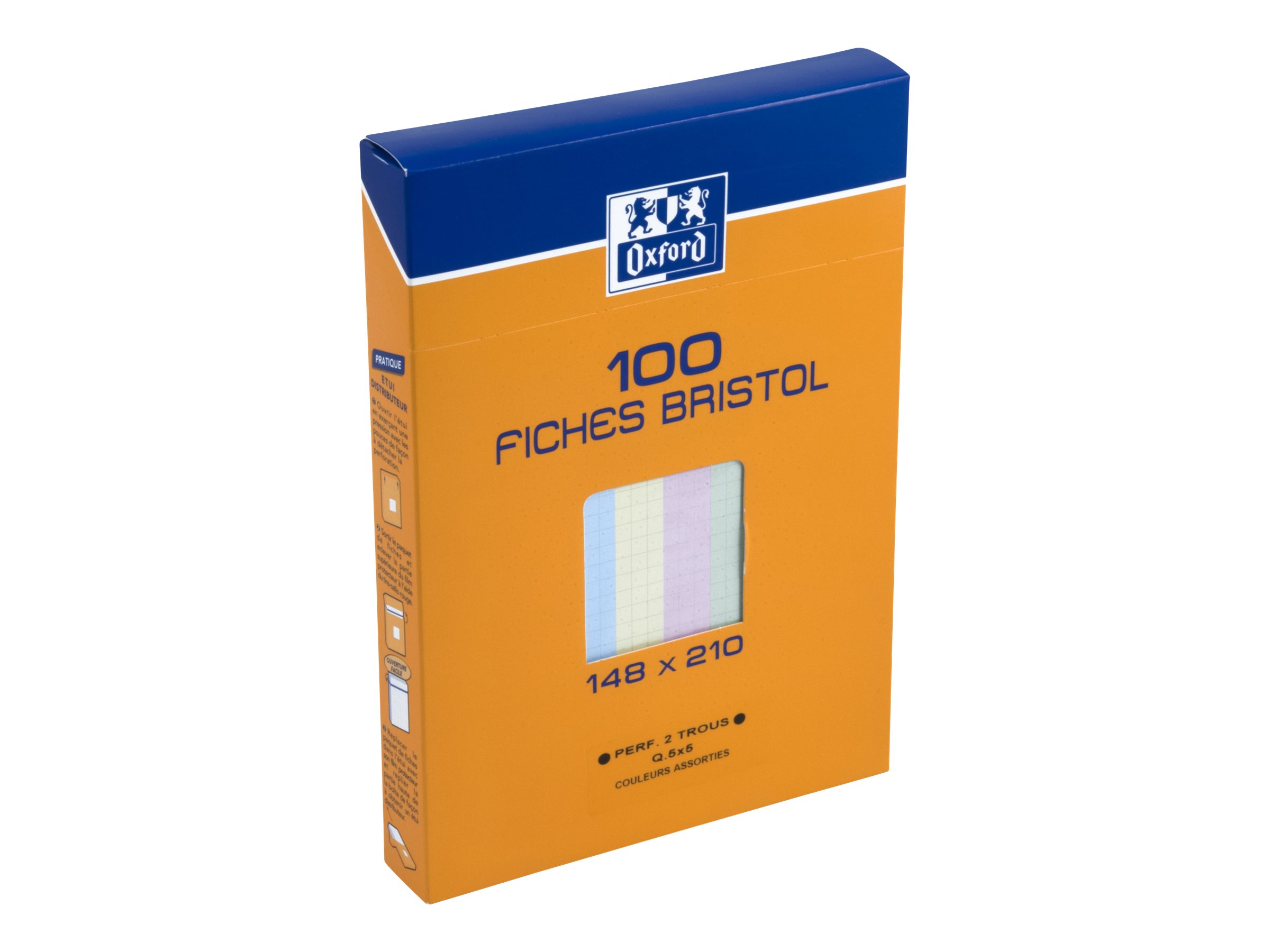 Cartes D'Apprentissage HAN 9812 Onglets Jaunes A7 - Lot De 500 Pièces - Carton Onglet Ligné