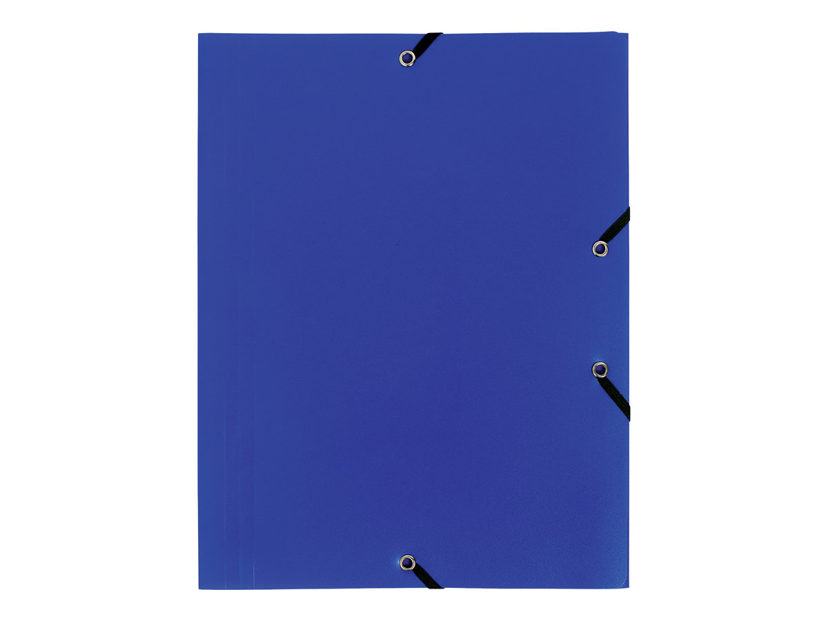 Exacompta - Chemise polypro à rabats - A4 - pour 150 feuilles - bleu opaque