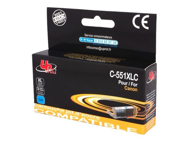 Cartouche compatible Canon CLI-551XL - cyan - Uprint