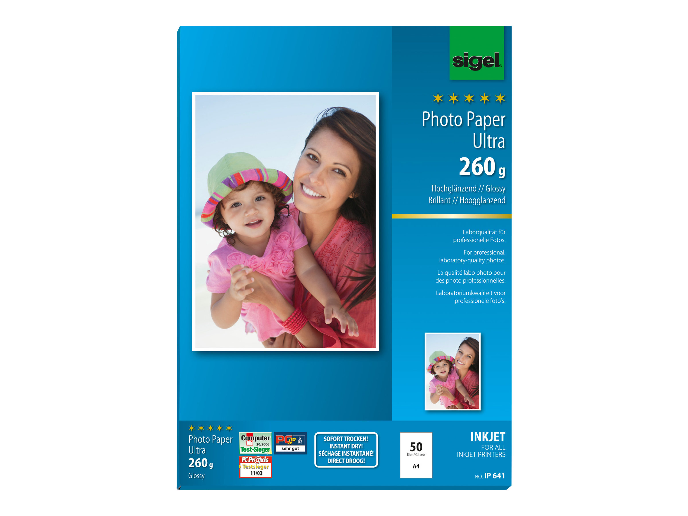 Sigel InkJet Ultra Photo Paper IP641 papier photo 50 feuille(s